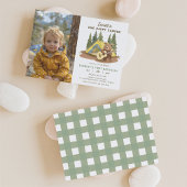 Happy Camper Guitar Beer Verjaardag Foto Uitnodigi Kaart