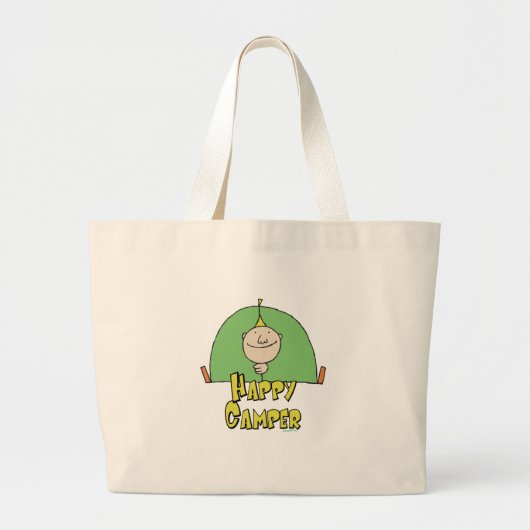 Happy Camper Guy Grote Tote Bag (Voorkant)
