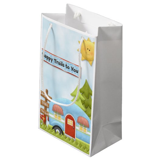 Happy Camper - Happy Trails voor je cadeautas (Achterkant Gekanteld)