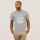 Happy Camper Heather Grey Unisex T-Shirt (Voorkant volledig)