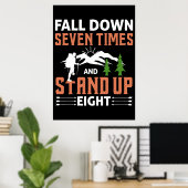 Happy Camper Herfst down Seven Times Poster (Thuiskantoor)