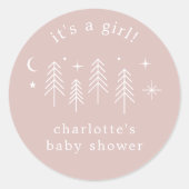 Happy Camper Het is een jongen Ronde Sticker (Voorkant)