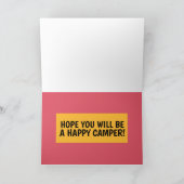 HAPPY CAMPER  HIPPIE CAMPER VERJAARDAG KAART (Binnen)