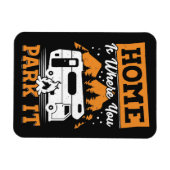 Happy Camper Home is waar je het parkeert Magneet (Horizontaal)