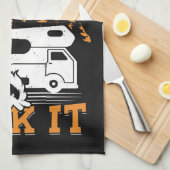 Happy Camper Home is waar je het parkeert Theedoek (Quarter Fold)