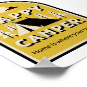 Happy Camper - Home is waar je tent is Poster (Hoek)