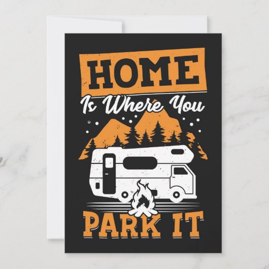 Happy Camper Home Is Where You Park It Bedankkaart (Voorkant)