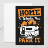 Happy Camper Home Is Where You Park It Bedankkaart (Voorkant / Achterkant)