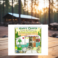 Happy Camper Inspirerend Briefkaart