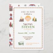 Happy Camper Invitation Kaart (Voorkant / Achterkant)