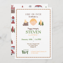 Happy Camper Invitation Kaart