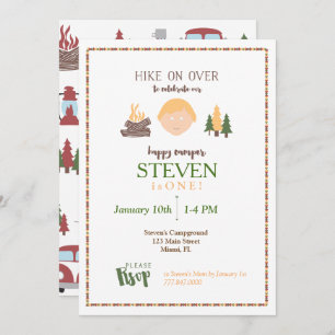 Happy Camper Invitation Kaart