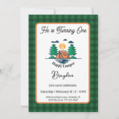 Happy Camper Invitation Kids Birthday Party Card Kaart (Voorkant)