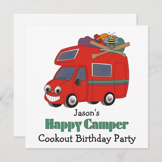 Happy Camper....! Kaart (Voorkant / Achterkant)