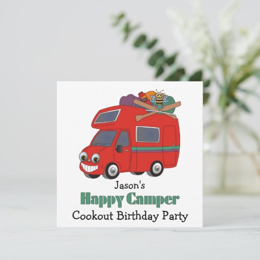 Happy Camper....! Kaart (Staand voorkant)