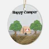 Happy Camper Keramisch Ornament (Links)