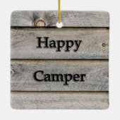 Happy Camper Keramisch Ornament (Achterkant)
