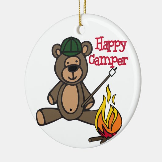 Happy Camper Keramisch Ornament (Links)