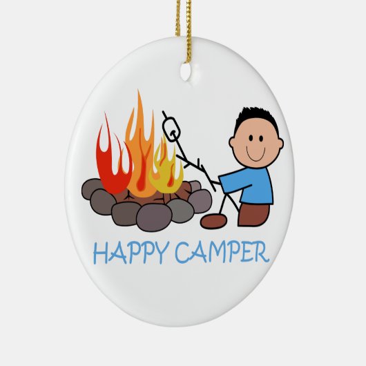 Happy Camper Keramisch Ornament (Rechts)