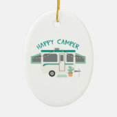 Happy Camper Keramisch Ornament (Voorkant)