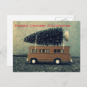 Happy Camper Kerstboom Feestdagenkaart (Voorkant / Achterkant)
