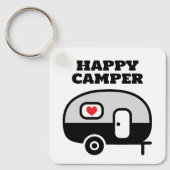 Happy Camper keychain for RV trailer home (Voorkant)