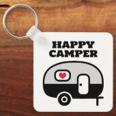 Happy Camper keychain for RV trailer home (Voorkant)