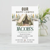 Happy Camper Kinder 5e Verjaardag Kaart (Staand voorkant)