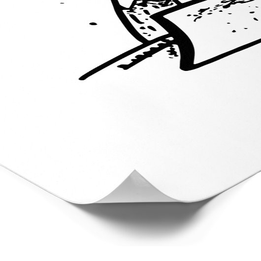 Happy Camper kinder print zwart-wit decor (Hoek)