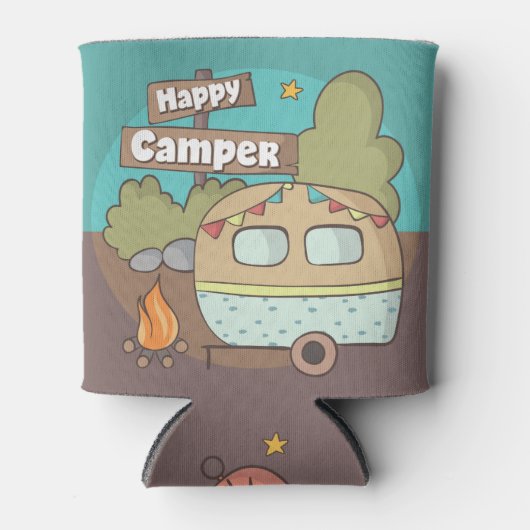 Happy Camper Koelbox Blikjeskoeler (Voorkant)