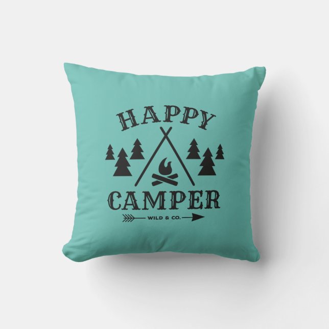 Happy Camper Kussen (Voorkant)