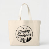 Happy Camper Large Canvas tas (Voorkant)