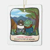 Happy Camper Life Quote Mountain Vista-Sjabloon Keramisch Ornament (Links)