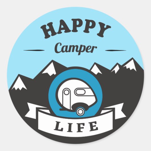 Happy Camper Life Sticker (Voorkant)