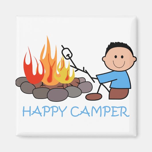 Happy Camper Magneet (Voorkant)