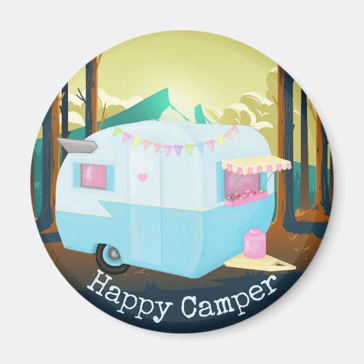 Happy Camper Magneet (Voorkant)