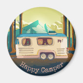 Happy Camper Magnet (Voorkant)
