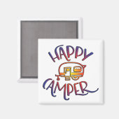 Happy Camper Magnet (Voorkant / Achterkant)