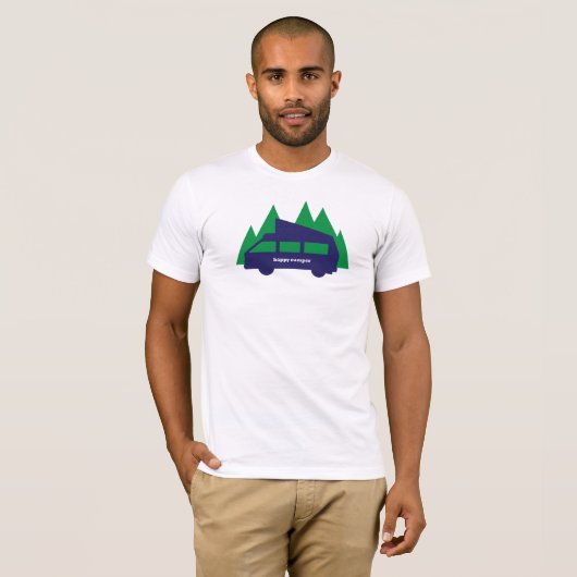 Happy Camper Mannen T-shirt (Voorkant volledig)