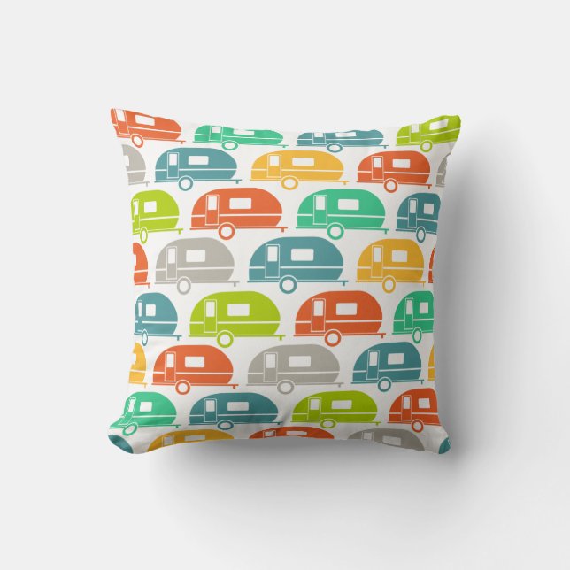 Happy Camper | Modern Camper Decor Brights 2 Kussen (Voorkant)