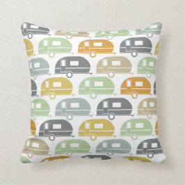 Happy Camper | Modern Camper Decor Muted Earthtone Kussen
