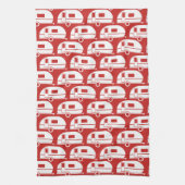 Happy Camper | Modern Camper Decor Red White Theedoek (Verticaal)