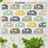 Happy Camper | Moderne decor-retro van Camper Theedoek (Gevouwen)