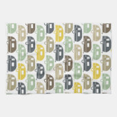 Happy Camper | Moderne decor-retro van Camper Theedoek (Horizontaal)