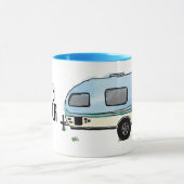 Happy camper mok camping cadeau idee voor reiziger (Midden)