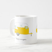 Happy Camper Mok - Geel (Voorkant links)