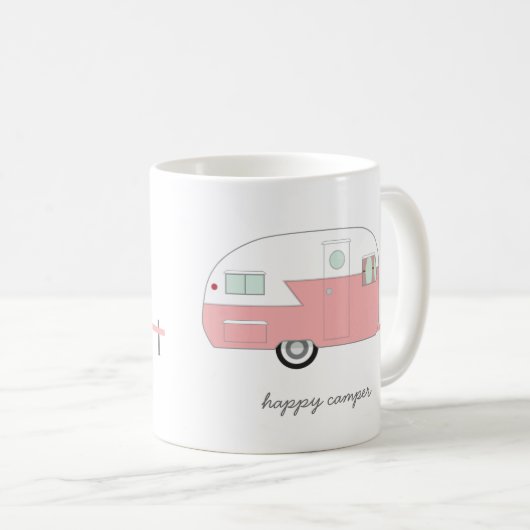 Happy Camper Mok - Roze (Voorkant rechts)