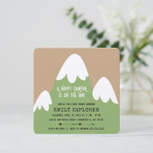 Happy Camper | Mountain Baby shower Invitation Kaart (Staand voorkant)