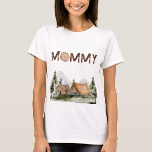 Happy Camper Mountain Forest Beer Verjaardags Mama T-shirt