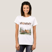 Happy Camper Mountain Forest Beer Verjaardags Mama T-shirt (Voorkant volledig)
